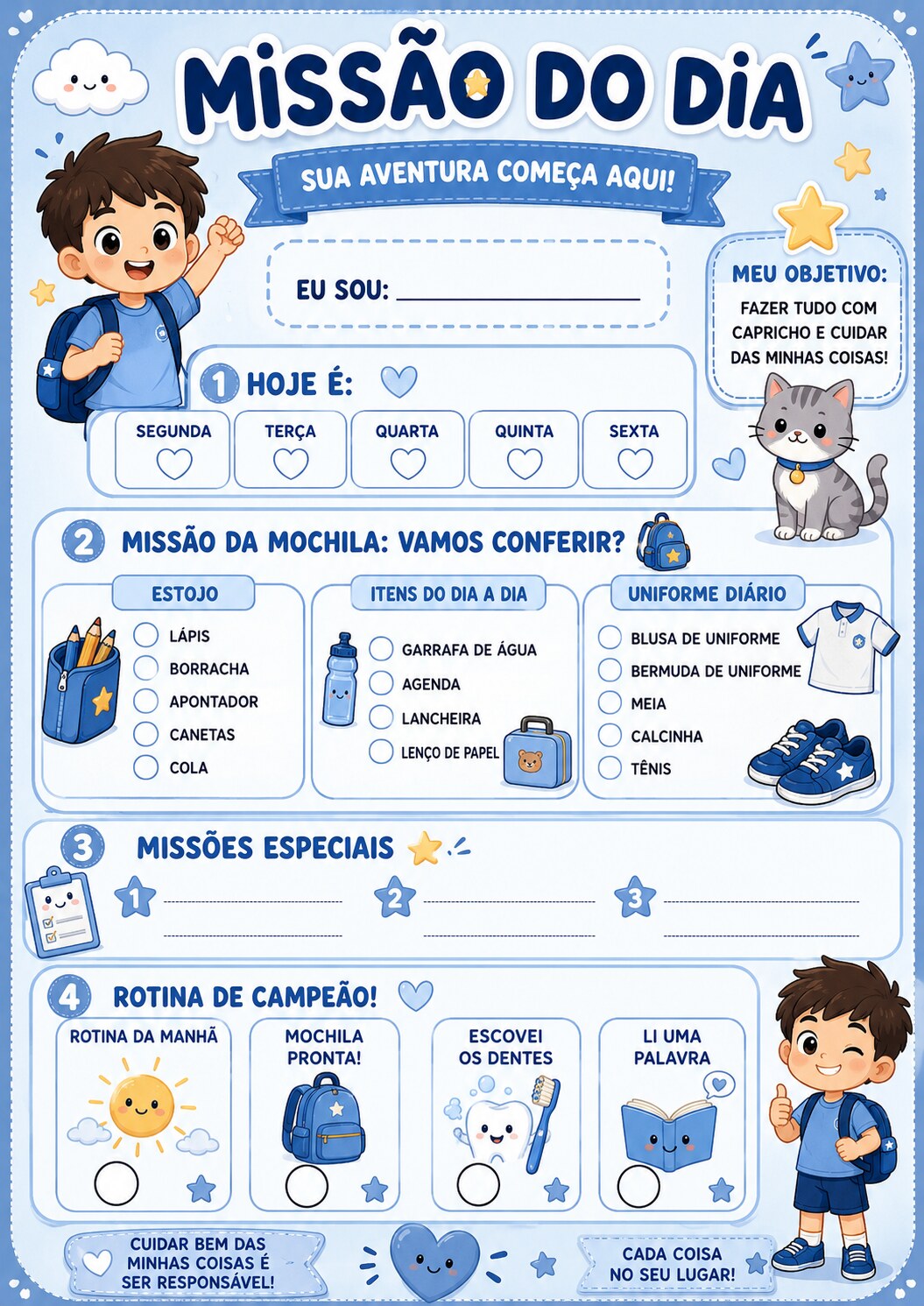 Missão do Dia versão azul